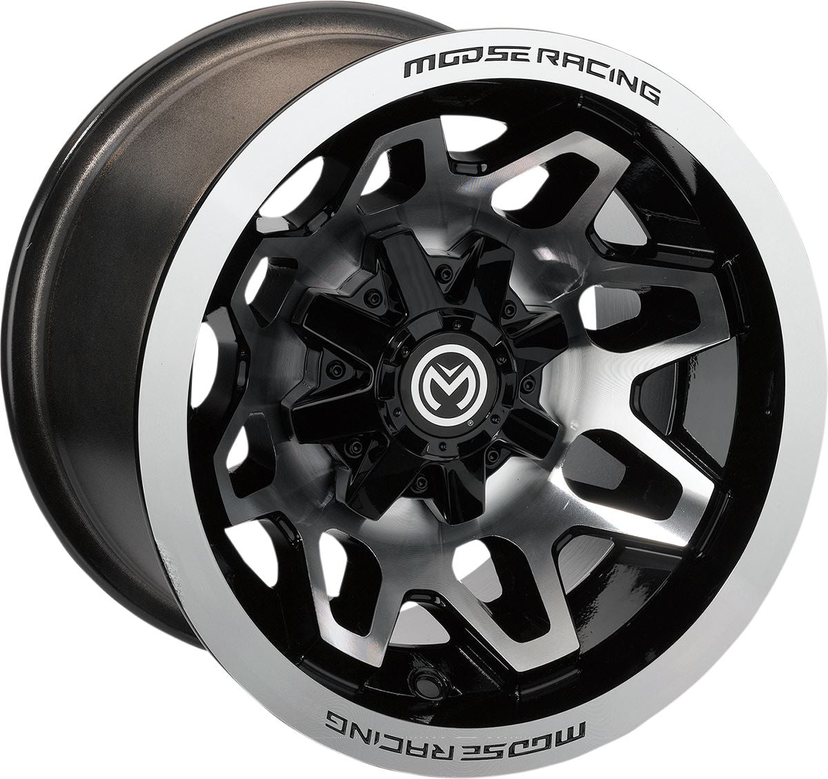 Moose Utility 416X Machined Black 12X7 4-156 4+3 Aluminum Quad UTV Wheel