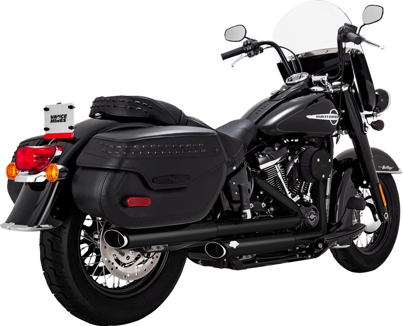 Vance & Hines Twin Slash Slip-On Mufflers For HD FLHC 1750 18-22 46379