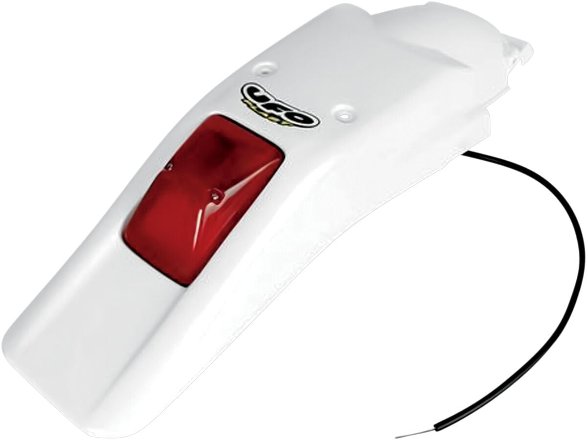 UFO ENDURO REAR FENDER W/ STOP-TAILLIGHT HONDA XR250/400R WHITE HO03611041