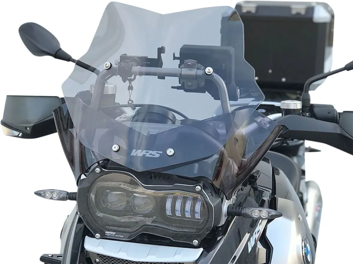 WRS Windscreen For BMW R 1200 GS 2004-2012 Smoke Rallye EVO 32cm BM033F-LED