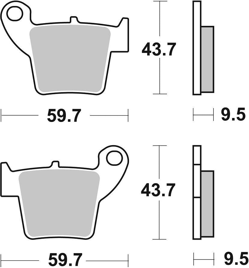Sbs HF Street Ceramic Organic Brake Pads For Megelli Sport 125 R 2009-2022 777HF