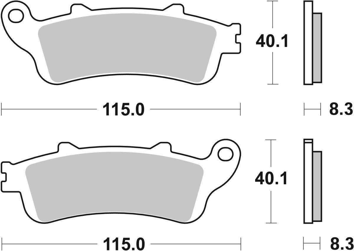 Sbs HF Street Ceramic Organic Brake Pads For Honda GL 1800 1997-2019 735HF