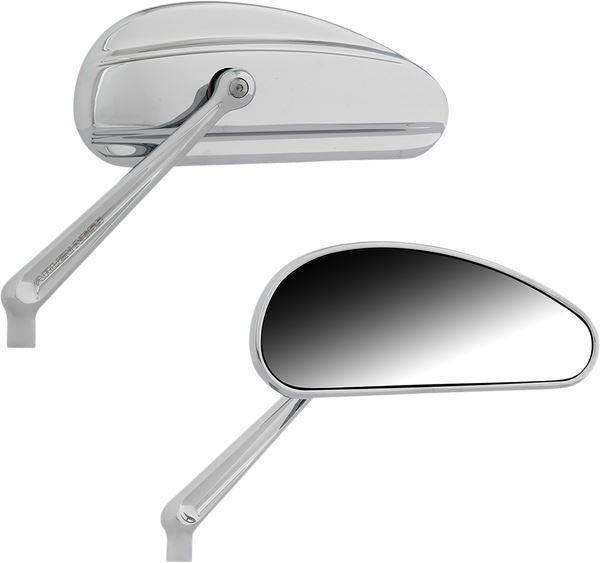 Arlen Ness Downdraft Mirror Chrome Billet Aluminum Screw-In Pair 510-027