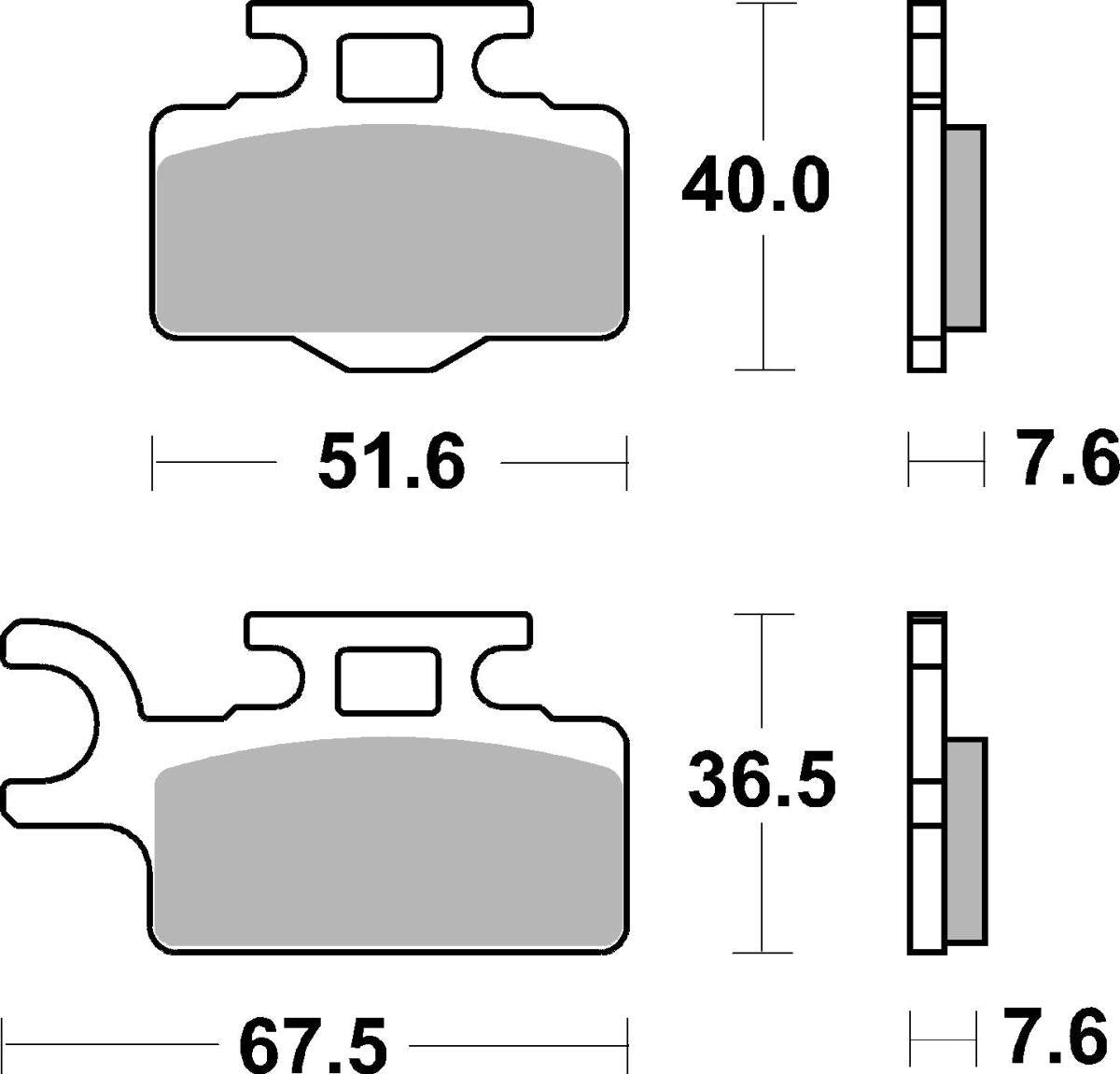 Sbs RSI Brake Pads For Kawasaki KX 65 Suzuki RM 65 2000-2024 752RSI