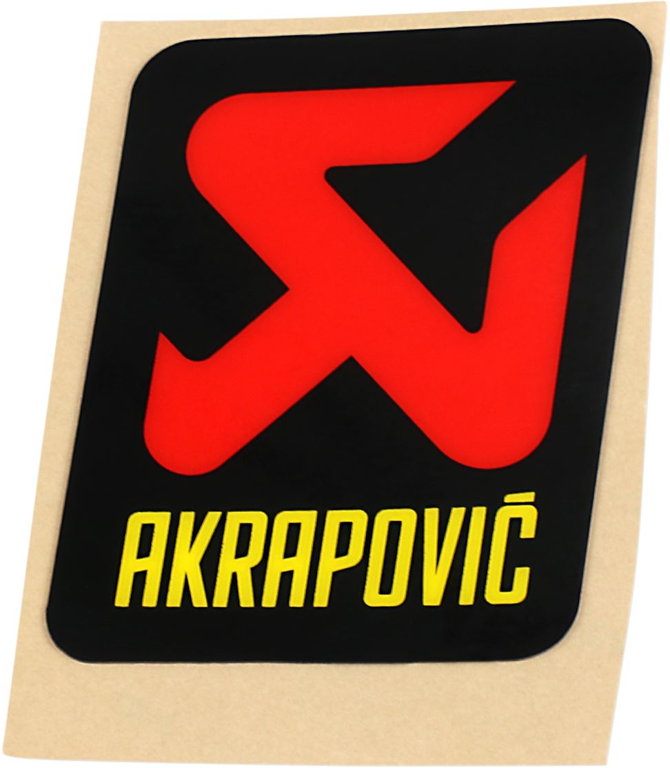 Akrapovic General Replacement Sticker Black Red Yellow H 70mm W 66mm P-VST4PO