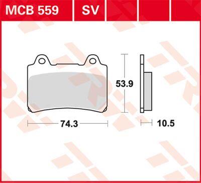 Trw All Round Sintered Metal Brake Pads For Yamaha XV 1600 A 1987-2004 MCB559