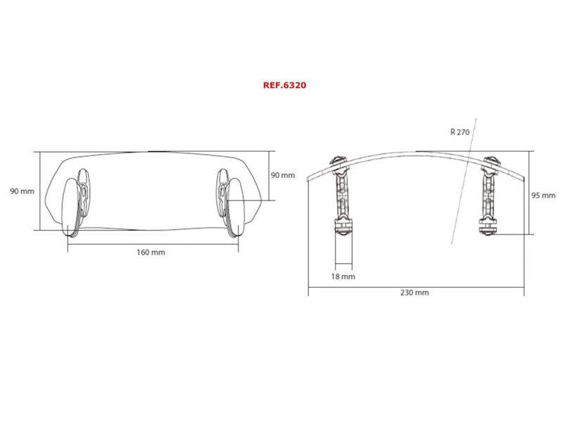 Puig Adjustable Clip On Screen Extender 100 x 277mm Clear 20541H