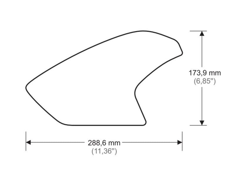 Puig Side Tank Pad Protector Clear 9372V