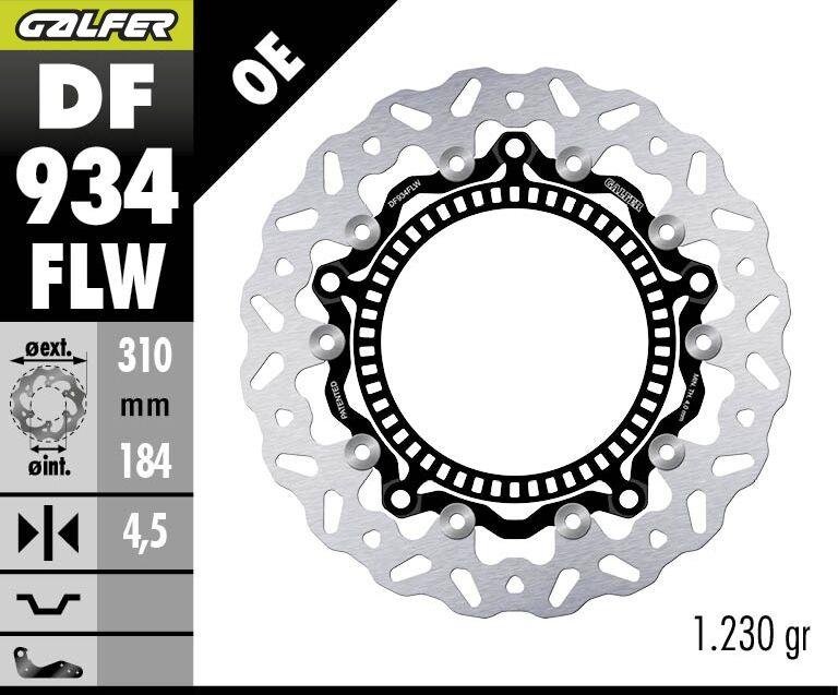 Galfer Brake Rotor Floating Wave For Triumph TRIDENT 660 2021-2026 DF934FLW