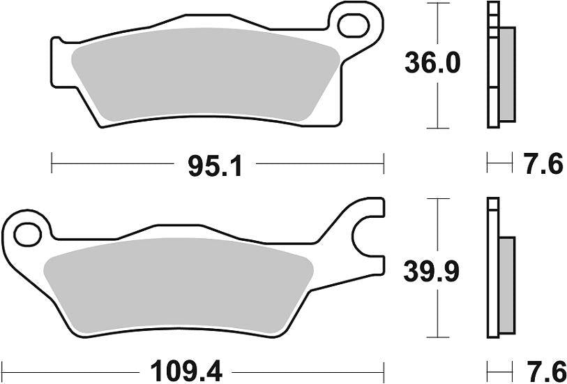 Sbs RSI Offroad Racing Sintered Brake Pads For Can Am Outlander 450 12-18 911RSI