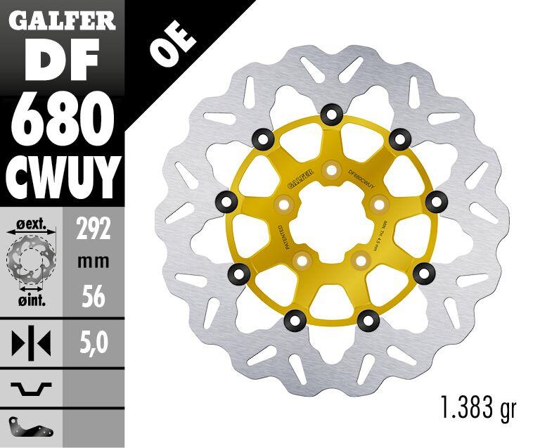Galfer Brake Rotors For Harley Davidson FXBBS 1868 2000-2023 DF680CWUY