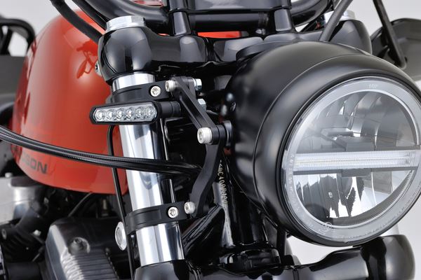 Daytona Headlight Bracket Set Adjustable CNC Aluminum Fork Mount Black Pair 80726