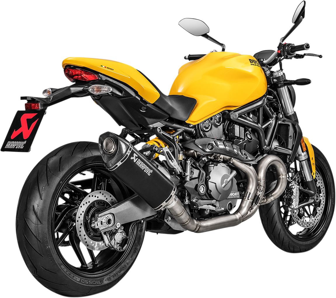 Akrapovic Slip-On Line Muffler CF/TI For Ducati Monster 1200 S 14-20 S-D12SO8-RTBL
