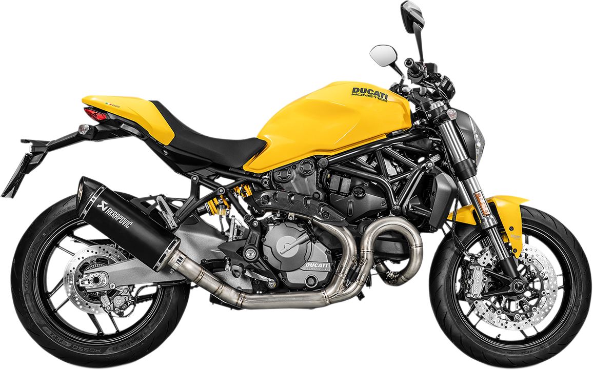 Akrapovic Slip-On Line Muffler CF/TI For Ducati Monster 1200 S 14-20 S-D12SO8-RTBL