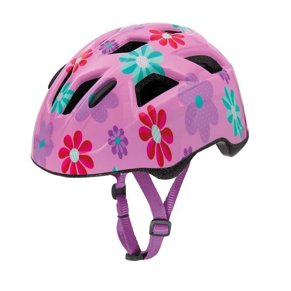 Oxford Flowers Junior Bicycle Helmet Pink 48-54cm