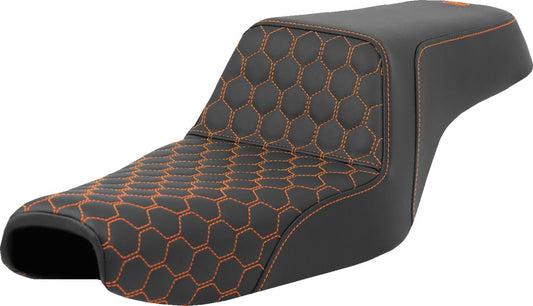 Saddlemen Honeycomb Step-Up Seat Orange Stitch For HD RH 1250 S 04-22 807-11-17703