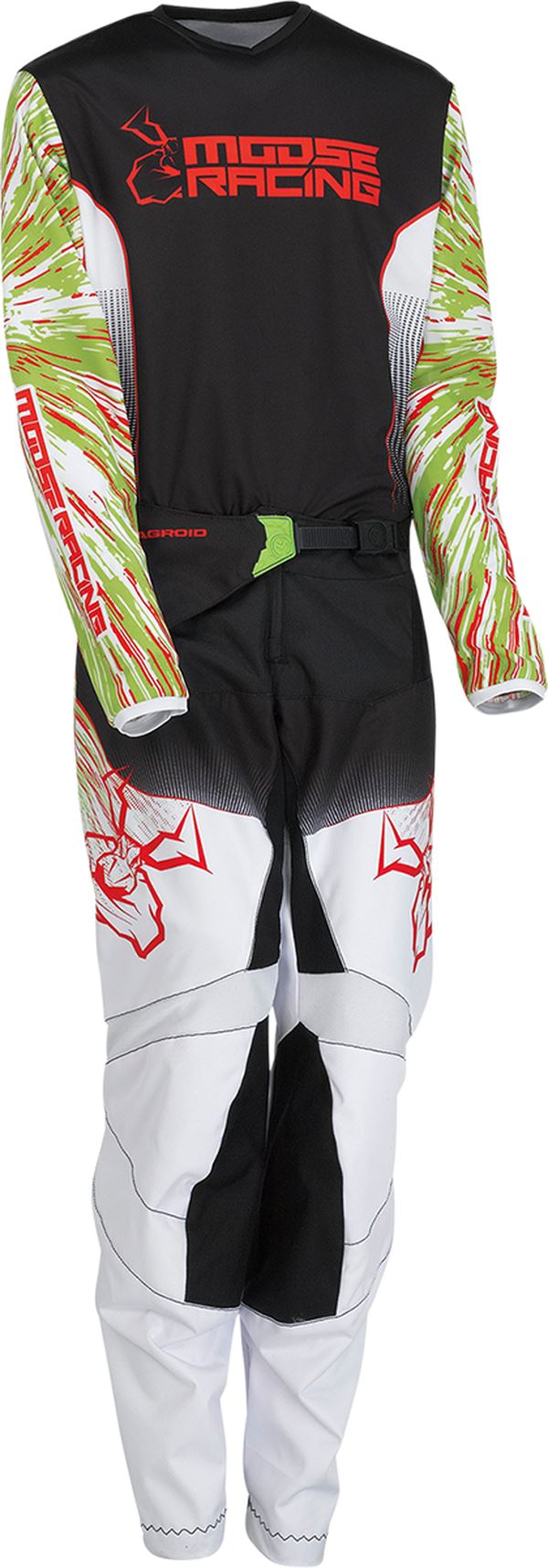 Moose Racing Trousers Youth Agroid Green/Red/Black 24 Model