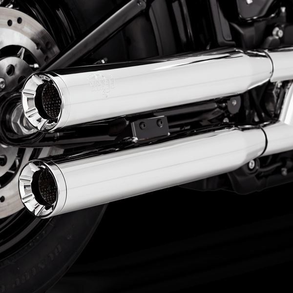 Vance & Hines Eliminator 300 Slip-On Mufflers Chrome For HD FXLRS 1923 18-24 16312
