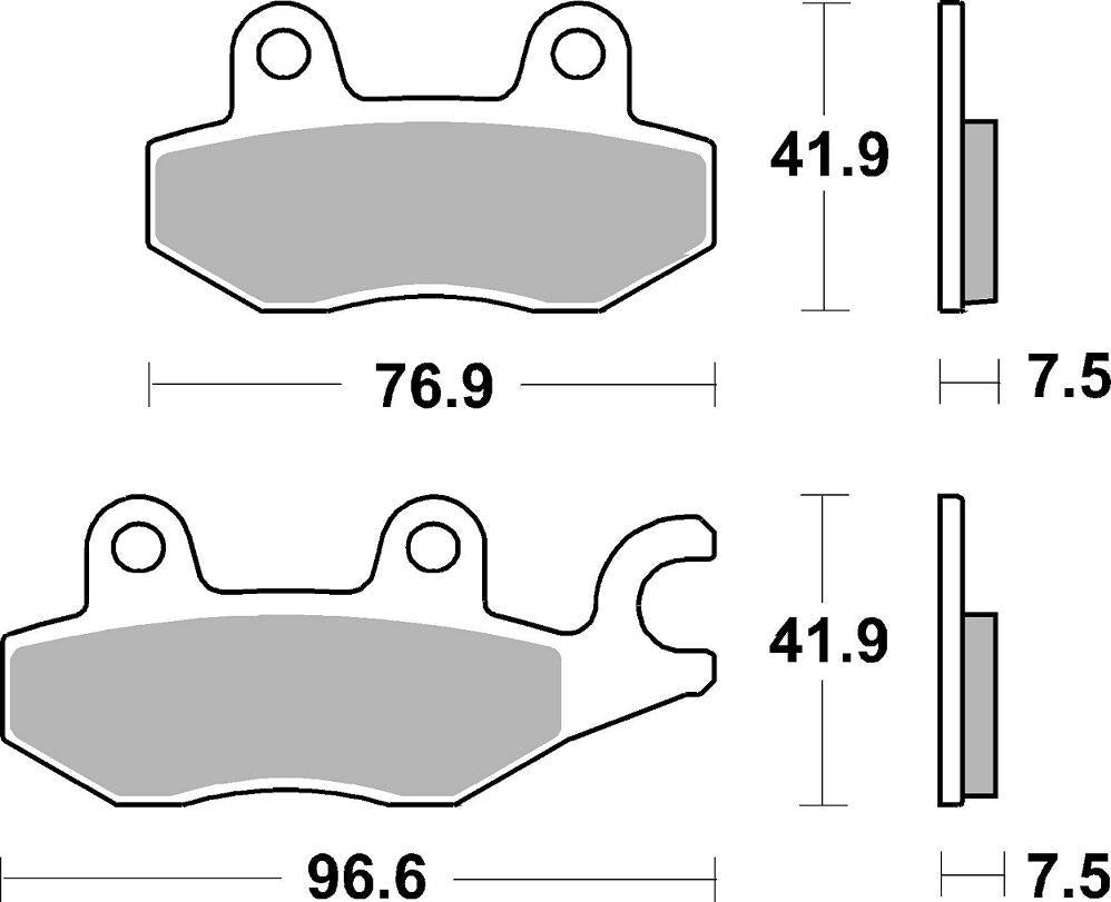 Sbs DS Racing Dual Sintered Brake Pads For Kawasaki EX 400 2018-2023 955DS-1