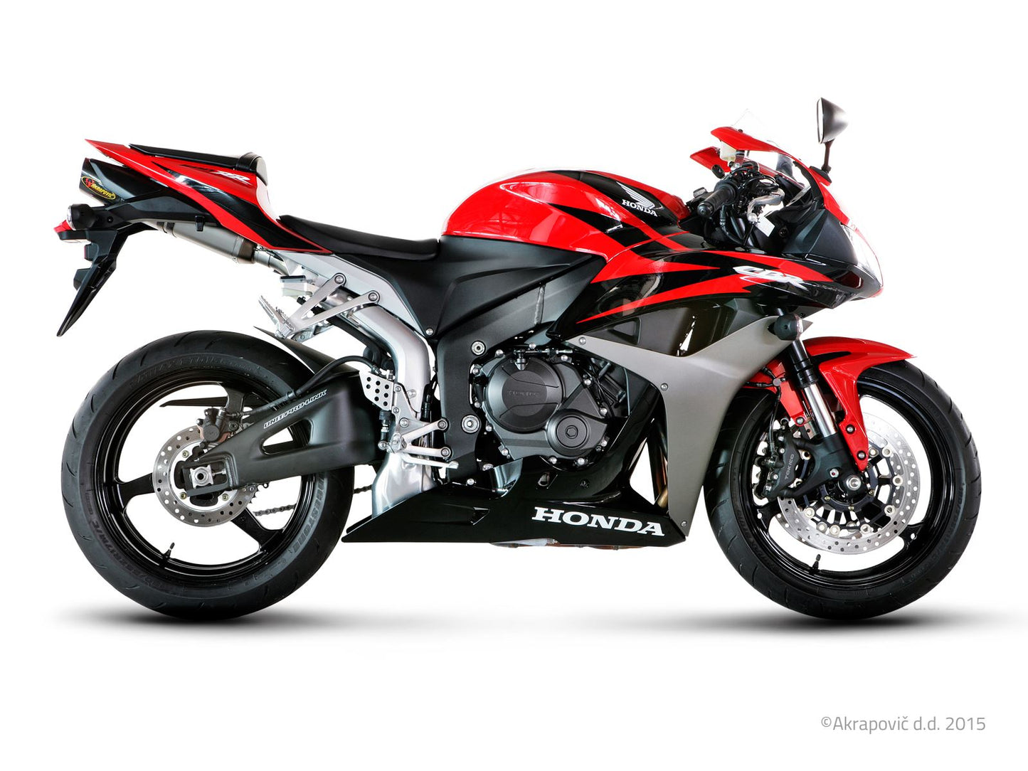 Akrapovic Slip-On Line Muffler TI For Honda CBR 600 07-08 S-H6SO11-HACT
