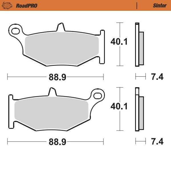 Moto-Master RoadPRO Sinder Brake Pad Rear For Suzuki DL 1050 XT 2006-2025 406602