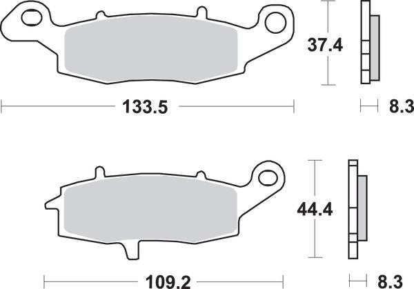 Sbs HS Street Excel Sintered Front Brake Pads For Suzuki DL 650 1995-2022 704HS