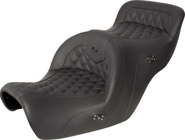 SADDLEMEN Roadsofa™ 2-Up Seat Seat Black Heated Without Backrest H88-07-182HCT