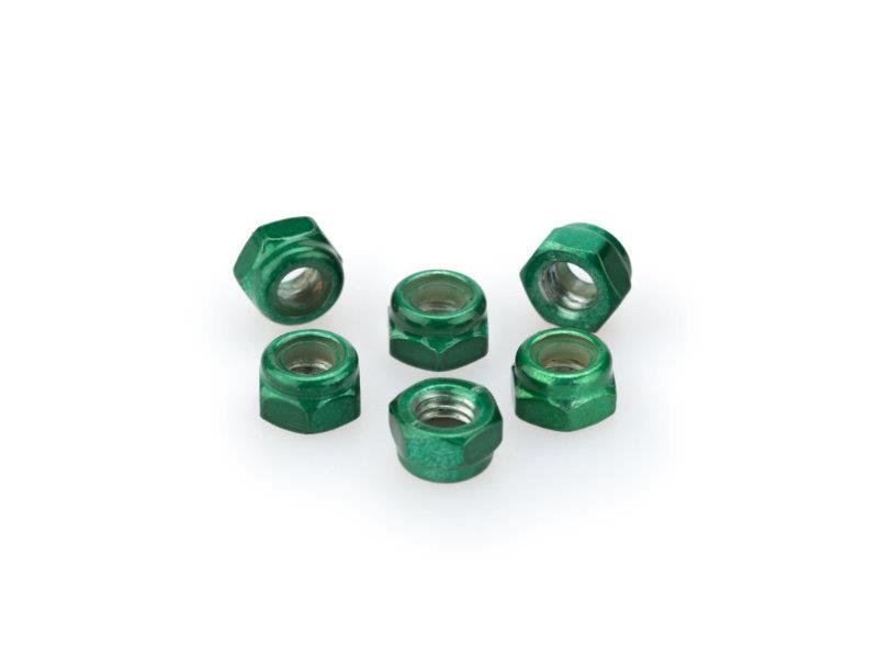 PUIG M5 Locknuts x 6 Green Universal 0735V