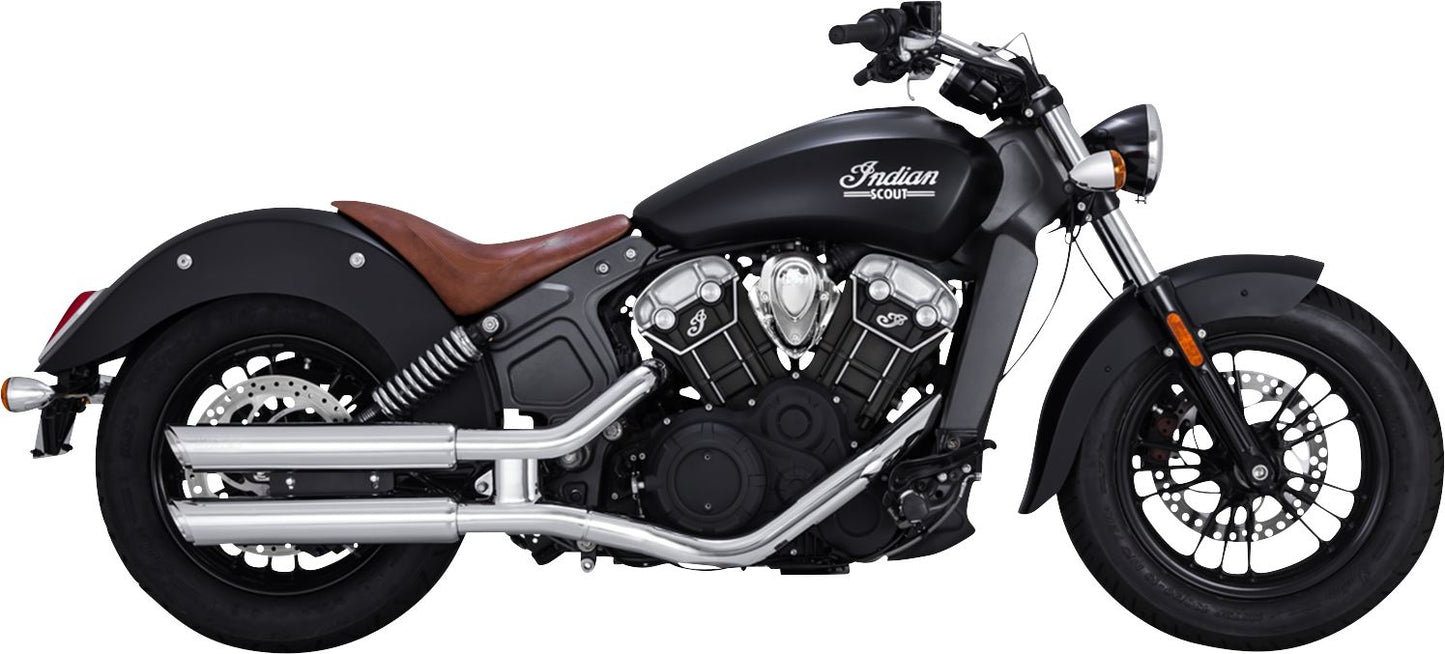 Vance & Hines Twin Slash 3" Slip-On Mufflers Chrome For HD Scout 60 15-24 18323
