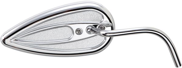 Arlen Ness Teardrop Mirror With Steel Chrome Screw-In Stem Right Convex 13-036
