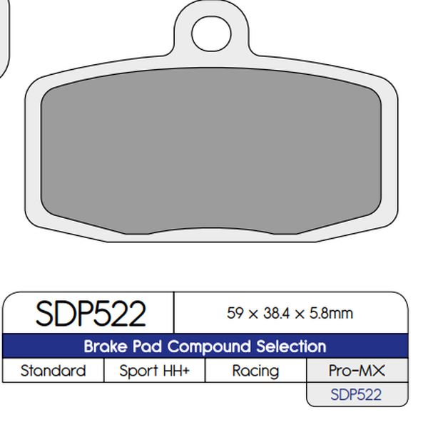 Dp Brakes Standard Sintered Metal Brake Pads For Yamaha XMAX 125 2015-2024 DP552