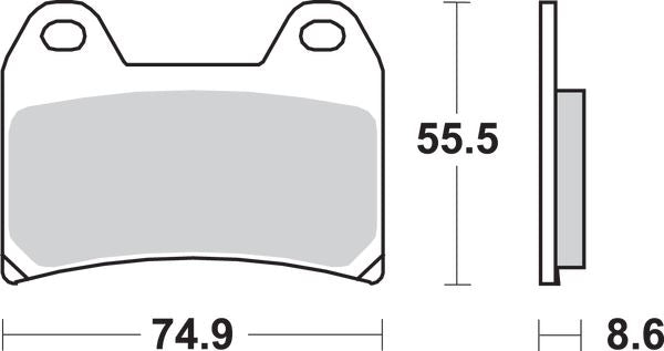Sbs Ceramic Organic Brake Pads For Ducati Streetfighter 848 1997-2022 706HF