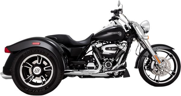 Vance & Hines Twin Slash Slip-On Mufflers Chrome For HD FLRT 1750 2017 16796