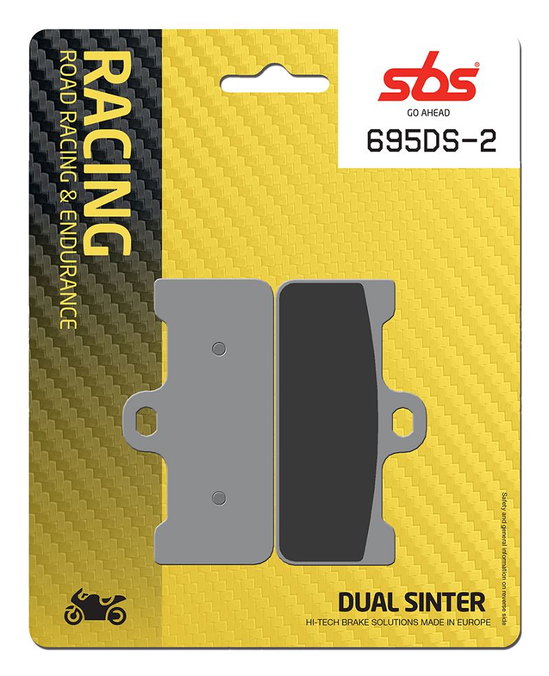 Sbs DS Racing Dual Sintered Brake Pads For Aprilia SXV 450 2008-2010 695DS-2