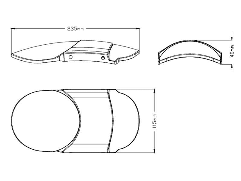 PUIG Aluminium Front Mudguard Black Universal 3735N
