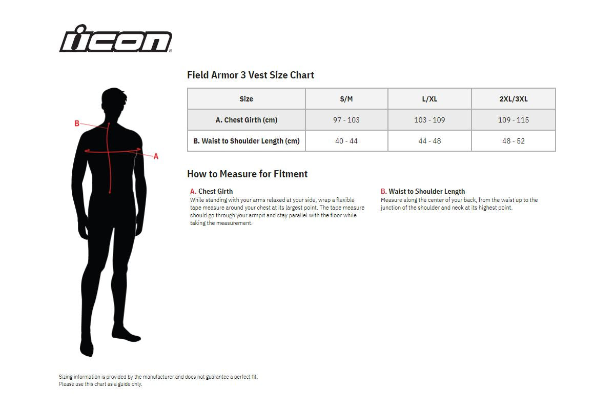 ICON Field Armor 3™ Motorcycle Vest Black 2023 Model