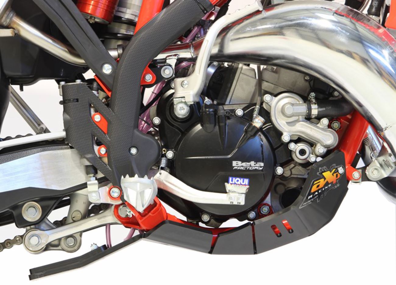 AXP Racing Xtrem Skid Plate For Beta RR 125 2023-2025 Black Full Coverage AX1685
