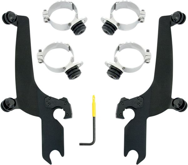 MEMPHIS SHADES Windshield Mounting Kit Black Complete MEB1922