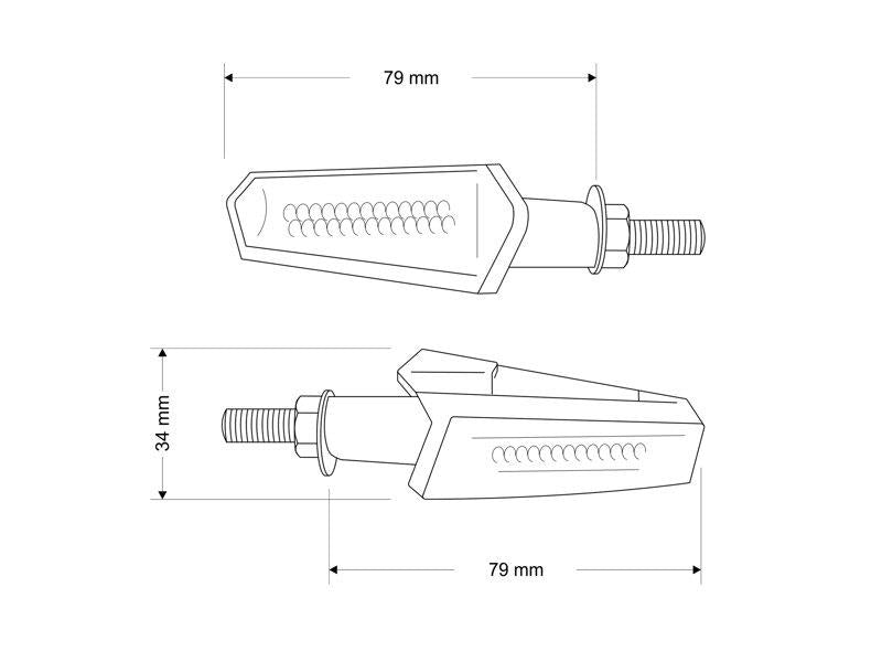 Puig Lanza LED Indicators Black 21449N