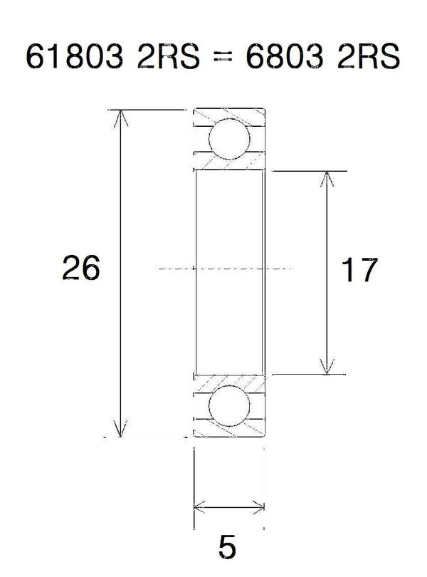 BLACK BEARING Bearing MAX 17X26X5MM UB-6803-MAX