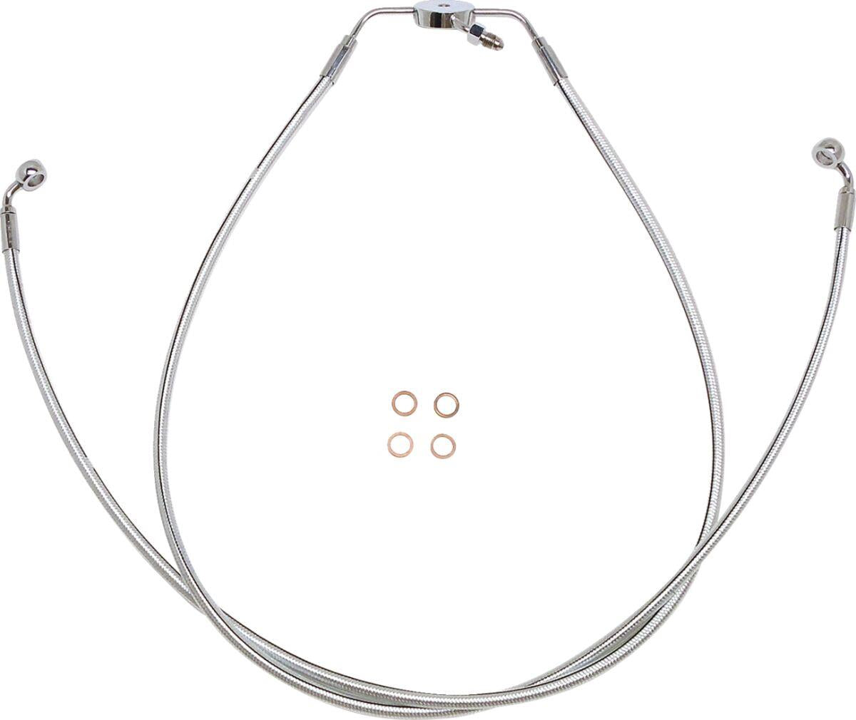 Magnum Shielding Lower Brake Line Assemblies For Harley FXLRS 1923 16-24 37024