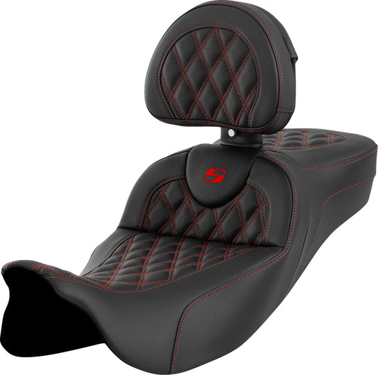 Saddlemen Roadsofa Seat With Backrest For HD FLHXS 1868 08-23 808-07B-184B4