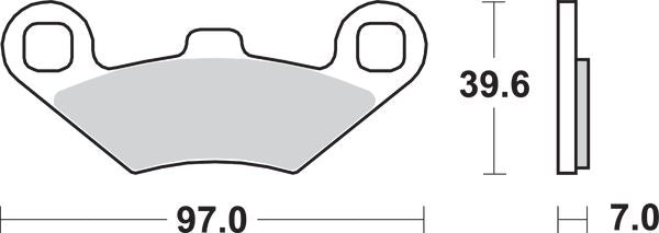 Sbs All-Terrain Brake Pads For Polaris Sportsman 500 EFI 1989-2014 716ATS