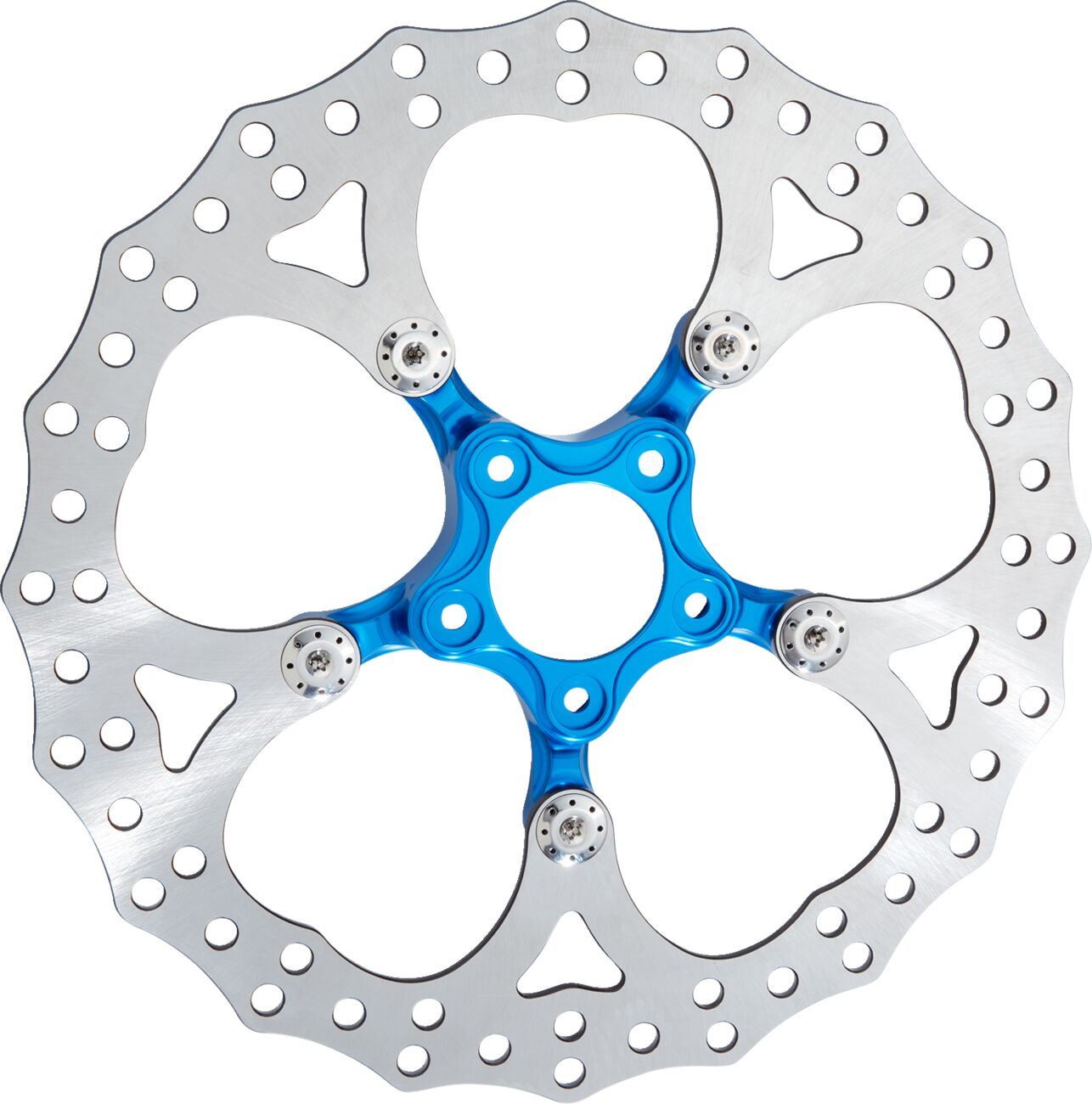Arlen Ness Spider Rotor Brake Stainless Steel Blue 356mm 300-062