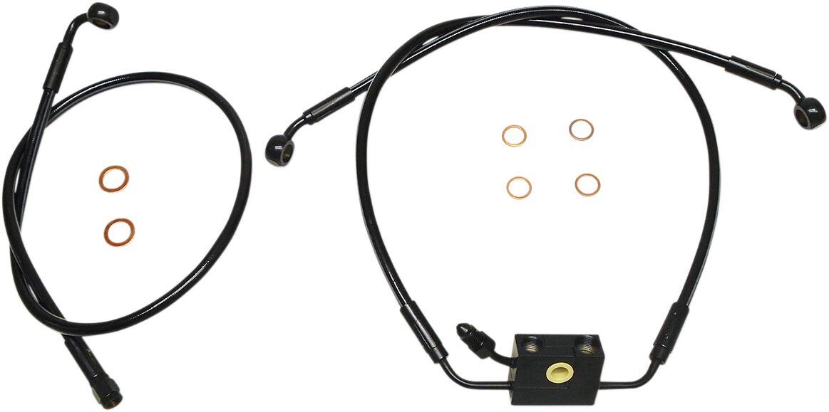 Magnum Shielding Brake Line Kit For Harley FXLRS 1923 2018-2024 SBB1335-28