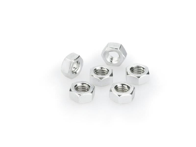 PUIG M6 Nuts x 6 Silver Universal 0764P