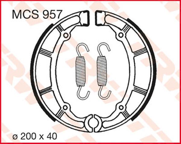 Trw Brake Shoes For Yamaha XVS 650 A 1980-2007 Set MCS957
