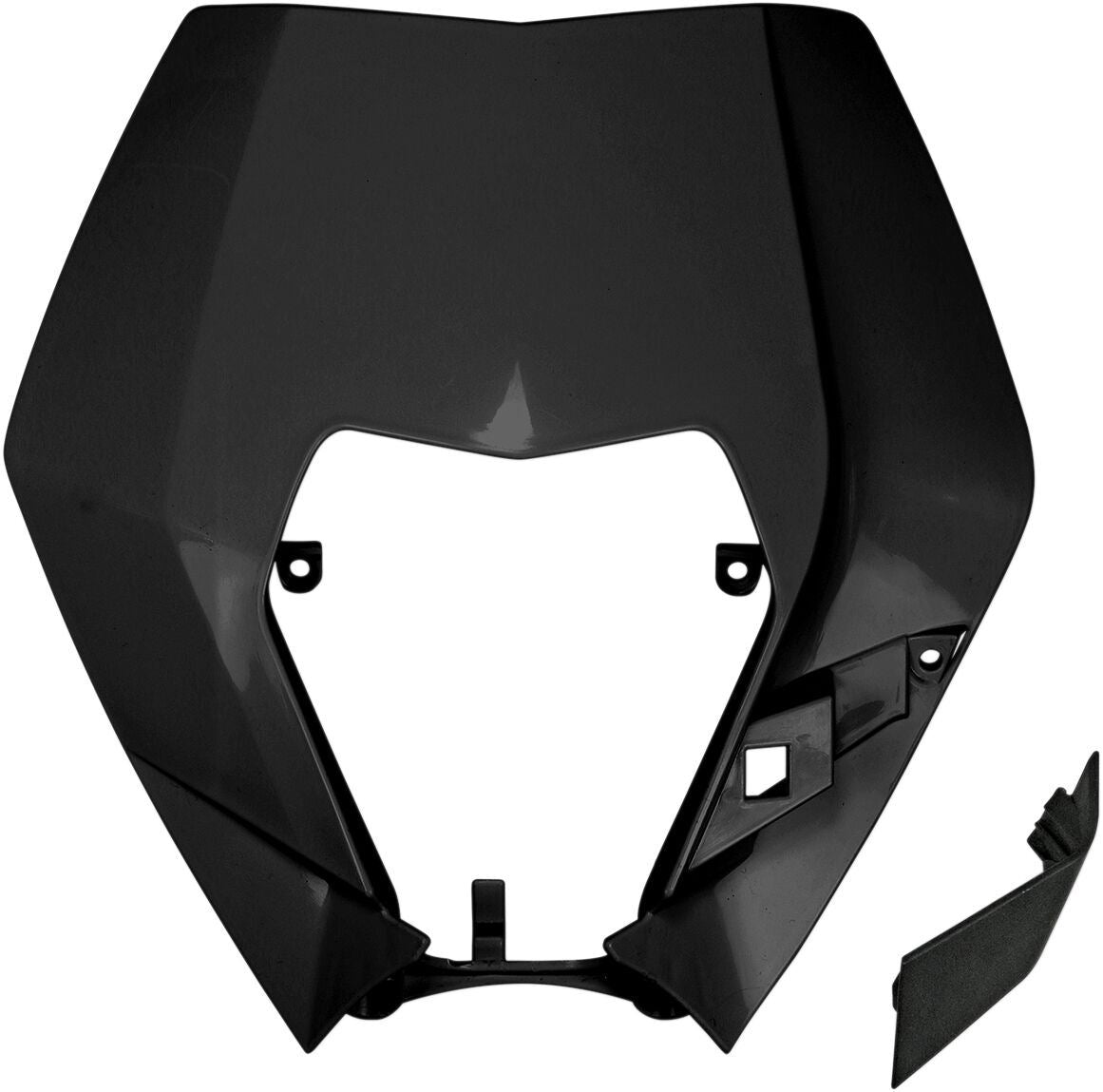 UFO Headlight Plastic For KTM Exc 125-350 09-13 Black KT04090-001