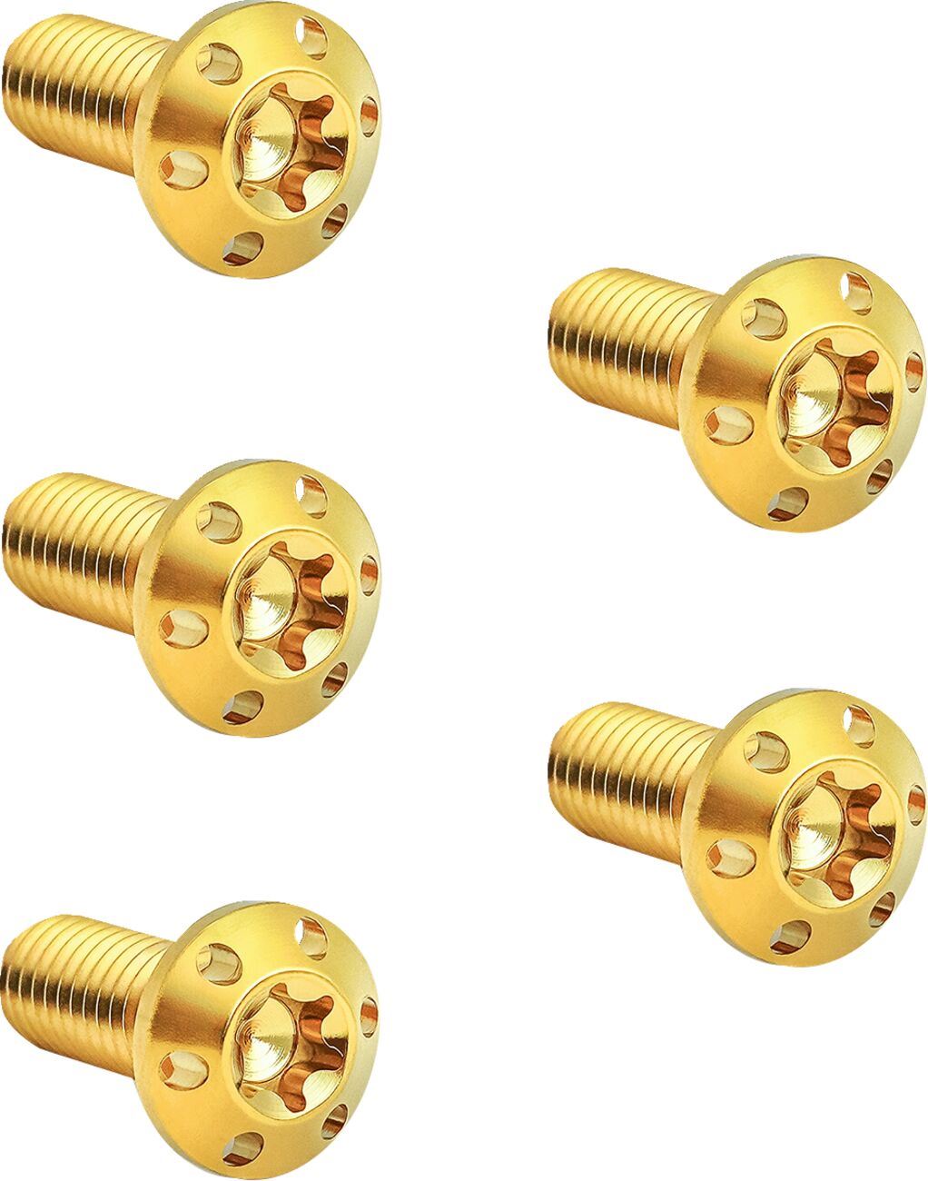 Arlen Ness Holeshot Brake Rotor Bolt Kit Gold 5 Pack Hub Mount 300-914