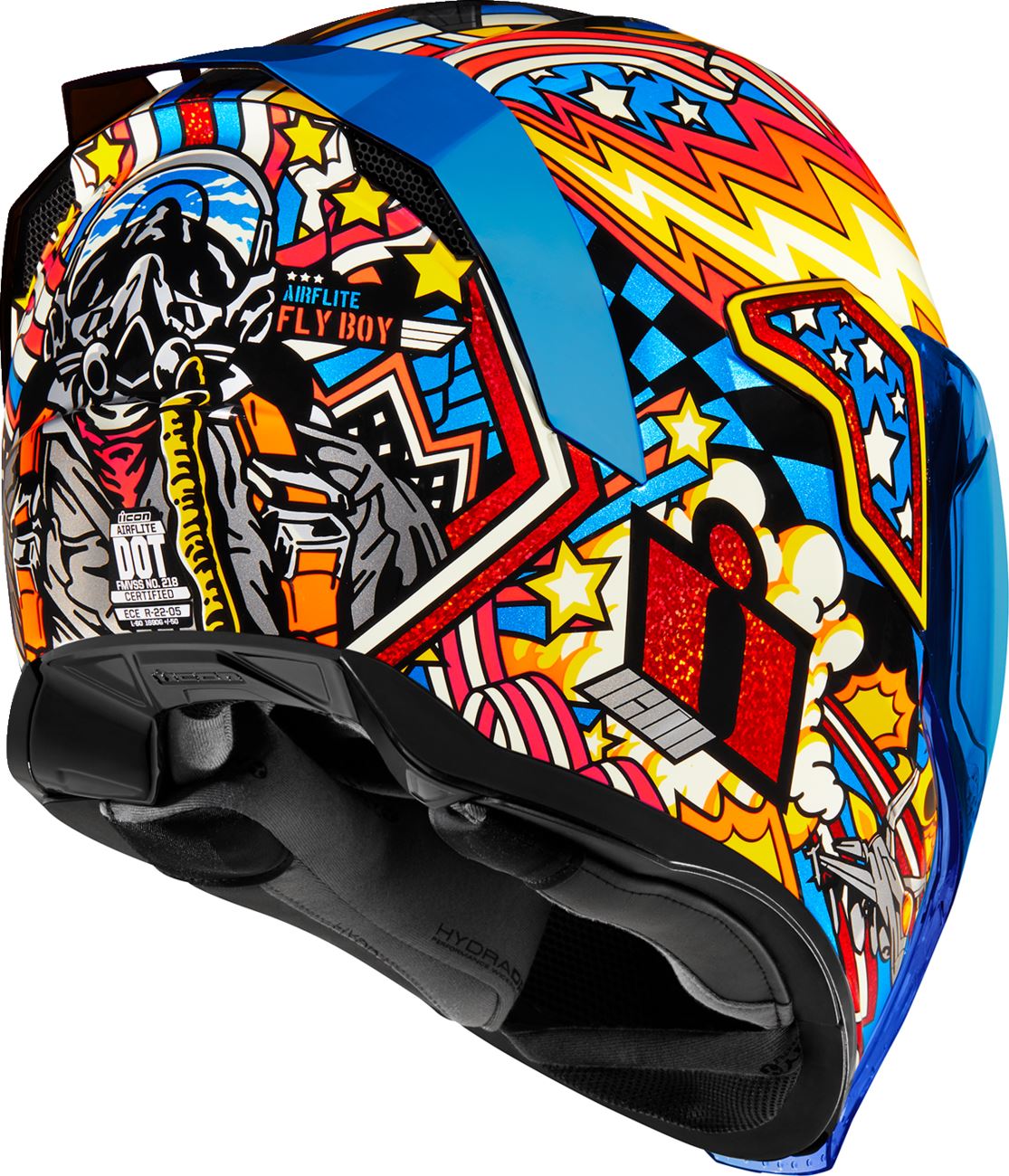 ICON Airflite™ Fly Boy Motorcycle Helmet BL 2024 Model